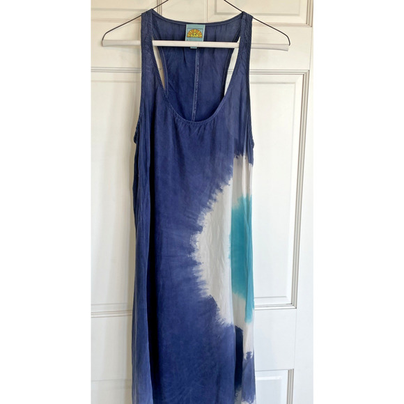 C & C California Women's Tie Dye Maxi Dress Size S Boho Flowy Beach Coastal - Picture 2 of 16